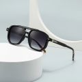 SHAUNA Retro Double Bridges Square Women Sunglasses Shades UV400 Fashion Men Trending Rivets Gradient Sun Glasses. 