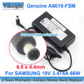 Genuine 19V 3.474A 66W AC Adapter A6619~FSM Charger for SAMSUNG LED TV 5205 UE32N5300 UN32J5205 UN32J4570 UN32M5300AF UE32J4580S. 