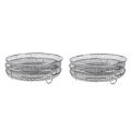 2Pcs Air Fryer Replacement Spare Parts Accessories for Ninja Foodi Dehydrating Rack Steaming Rack Dry Fruit Rack Grill. 