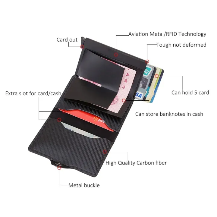 Carbon%20Fiber%20Rfid%20Blocking%20Protection%20Men%20id%20Credit%20Card%20Holder%20Wallet%20Leather%20Metal%20Business%20Bank%20CreditCard%20Cardholder%20Case%20-%20Image%205