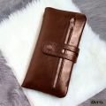 Avro Premium Long Purses Genuine Soft Cow Leather Money Bag For Men Bifold Black Long Wallet for Men Money Purses. 