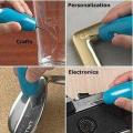 Generic DIY Metal Plastic Glass Wood Jewelry Convenient Engraving Pen Tool Kit - White and Blue. 