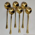 8 Inch Big Soup Spoon golden color 1 PCS, Stainless steel.