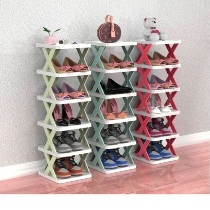 5Layers-New multi-functional household foldable shoe cabinet, home balcony toy foldable storage unit