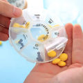 Medicine Cutter Splitter Divide Transparent Storage Case and Storage Box Pill Cutter.