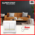 Super Star Rose Series Gang Switch Socket (Fan Regulator AC Socket TV DP DATA TEL Socket).