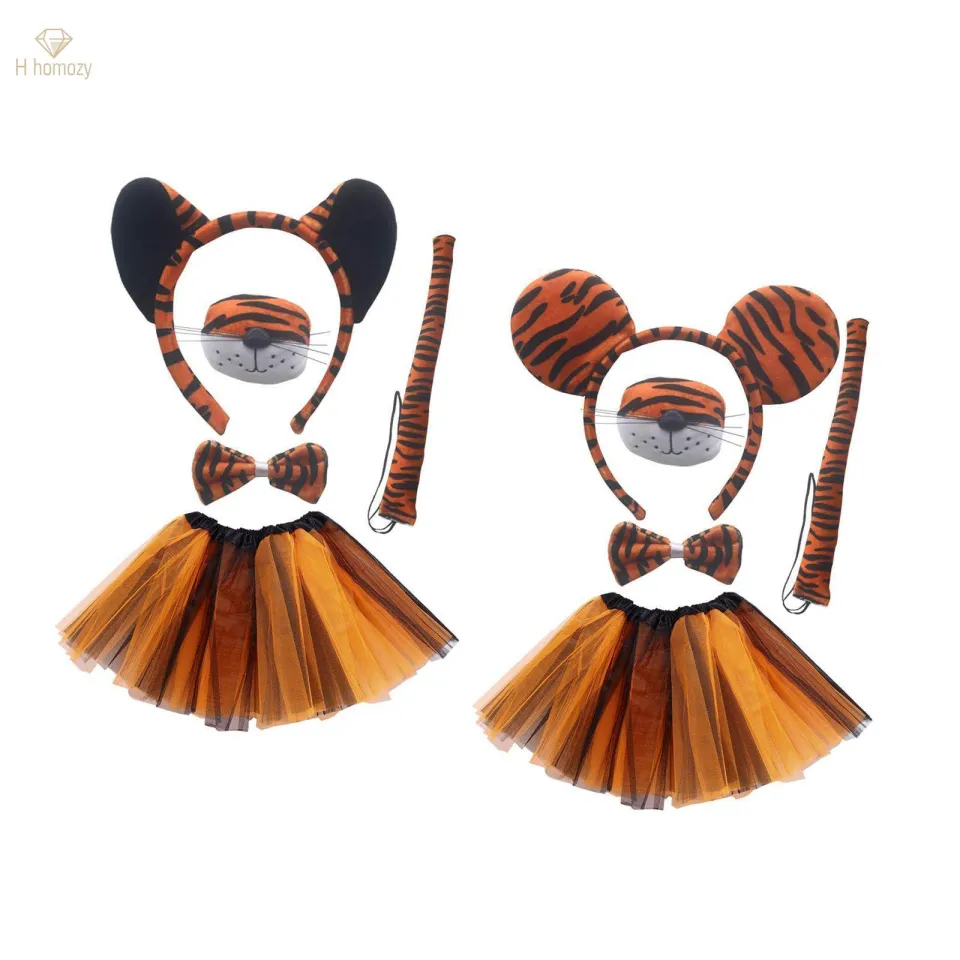 Bandeau Oreille Tigre Enfant Homme Accessoire Costume D'Halloween