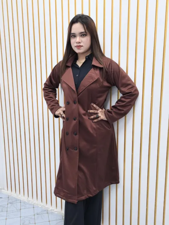 Women%20Jacket%20Stylish%20Fall%20Winter%20Women's%20Overcoat%20Trendy%20Solid%20Color%20Turn-down%20Collar%20Long%20Sleeve%20Cardigan%20with%20Belted%20Button%20Closure%20Mid%20Length%20Loose%20Lady%20Coat%20-%20Image%206