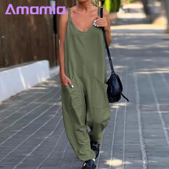 V-neck%20Sleeveless%20Jumpsuit%20Ladies%20Jumpsuit%20Women%20Sling%20V-neck%20Sleeveless%20Big%20Pockets%20Wide%20Leg%20Solid%20Color%20Thin%20Playsuit%20Bib%20Overall%20Streetwear%20Loose%20Jumpsuit%20-%20Image%205