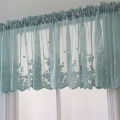 Lace Short Curtains Heat Light Blocking Rod Pocket Sheer Curtains For Kitchen Basement Bedroom Decor. 