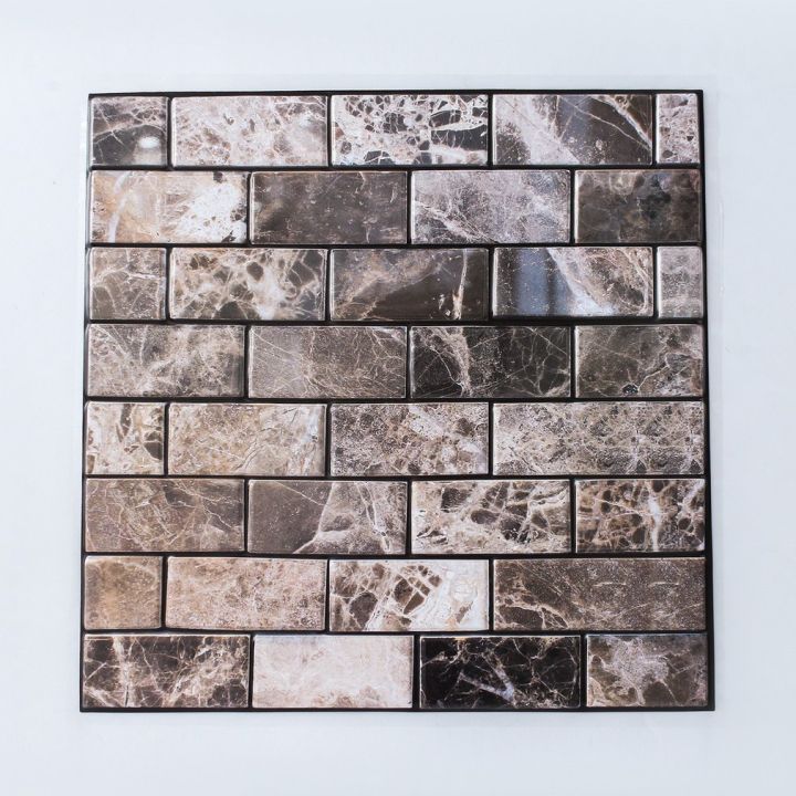 【Wweirdoo】Self Wallpaper Pvc Waterproof Stone Brick Paper Multi-Color 507 1 Pcs
