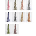 Long curly hair Color Hair Piece Hair Extensions Clip In Highlight Rainbow Hair Streak Pink Synthetic Hair Strands on Clips.