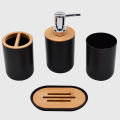 Luxury Bathroom Accessories Set Soap Lotion Dispenser Garbage Can Resin Wood Soap Dish Toothbrush Holder Tumbler Pump Bottle Cup. 