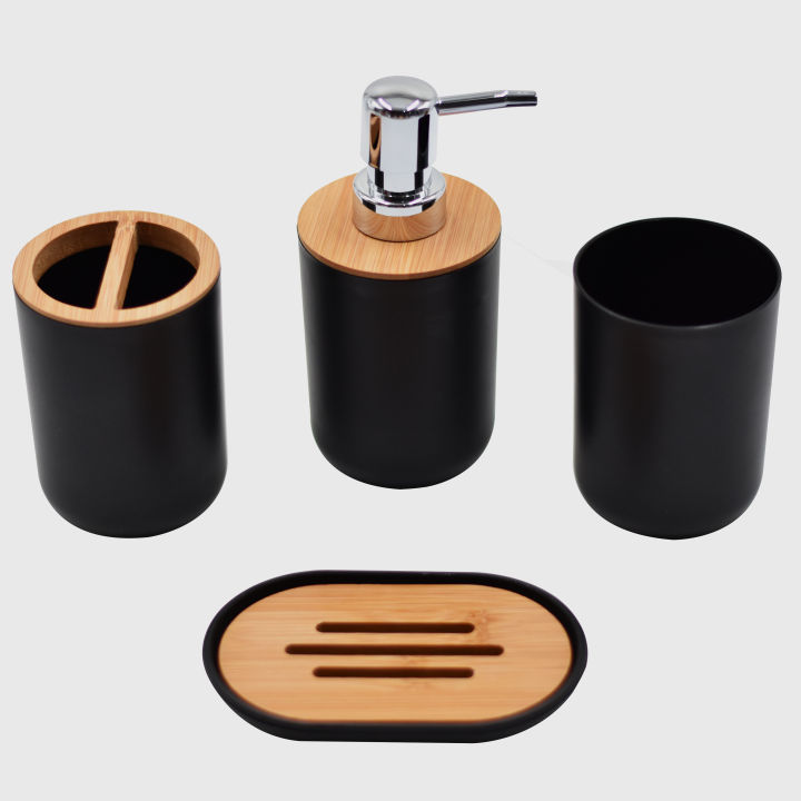 Luxury%20Bathroom%20Accessories%20Set%20Soap%20Lotion%20Dispenser%20Garbage%20Can%20Resin%20Wood%20Soap%20Dish%20Toothbrush%20Holder%20Tumbler%20Pump%20Bottle%20Cup%20-%20Image%202