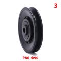 1pcs 90mm Black Bearing Pulley Wheel Cable Gym Equipment Part Wearproof gym kit Sunlight Mall. 