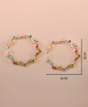 Fashionable Hollow Round Crystal Earring for Women New Collection 2024 - Trendy Spiral Drop Earrings for Girls Simple Stylish.