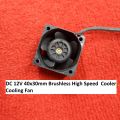Cooling Fan Dc 12V 40X30Mm Brushless Heatsink Cooler Cooling Radiator Heat Dissipation Fan With Cable For Heat Controller 3D Printer Cnc Machine. 