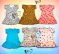 6 Pieces Difference Printed Girls Frock by Any print.