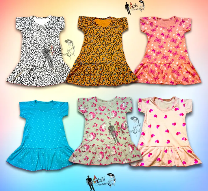 6%20Pieces%20Difference%20Printed%20Girls%20Frock%20by%20Any%20print%20-%20Image%202