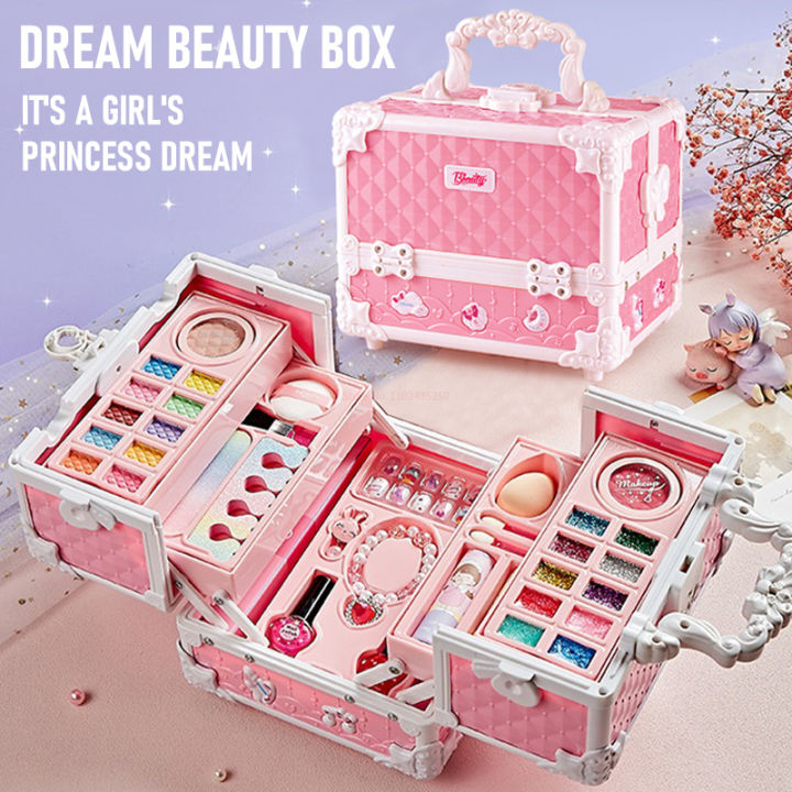 Kids Makeup Kit For Little Girls 49 Pcs Washable Makeup Kit Kids