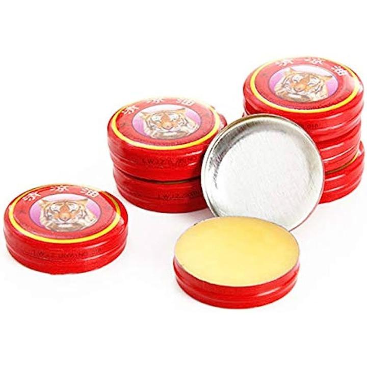 Beautify Chinese Red Tiger Balm Oneself Treatment Of Influenza Cold Headache Essential Oil Massage to Relieve Headaches Menthol Balm Oil : 5 PCS