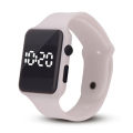 White - Men's Casual Digital Square Watch.