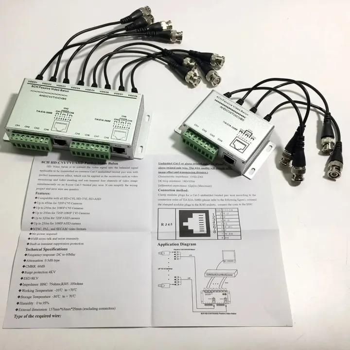 4%20or%208%20Channel%20CCTV%20Passive%20Video%20Balun%20RJ-45%20UTP%20Twisted%20Pair%20Cable%20BNC%20Output%20-%20Image%204