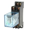Limit Switch Long Hinge Roller Lever Arm SPDT Snap Action & HH52P DC 24V Coil DPDT 8 Pins Electromagnetic Power Relay.