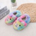 Winter Unicorn Slippers Kids Toddler Girl Flip Flop Baby Boys Fur Slides Cotton Indoor Shoes Warm Fluffy House Children Slipper.