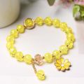 New Korean trend fashion women's small daisy crystal bracelet. 