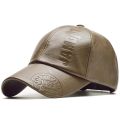 Pu Leathe Letter Printing Baseball Caps Spring and Autumn Outdoor Adjustable Casual Hats Sunscreen Hat.