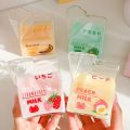 Kawaii Milk-box Glass Mug Cold extract Coffee Cup Square Half Pint Creamer Milk Cup Creative Cute Fruit Water Bottles. 