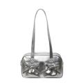 Bow Women's Shoulder Bag Trendy PU Leather Pleated Bow Underarm Bags Hottie Soft Hottie Handbag for Daily Use Office Wear. 