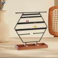 Jewelry Display Organizer Earring Holder with Wooden Tray for Dresser Decor. 