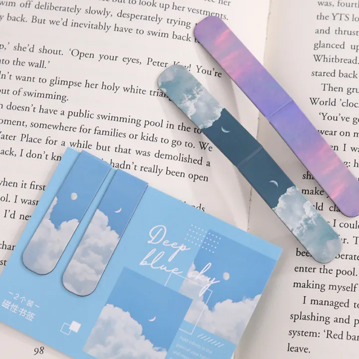 RHS%20Online%202PCS%20Misty%20Fantasy%20Series%20Landscape%20Magnetic%20Bookmarks%20Waterproof%20for%20Books%20Holder%20Share%20Book%20Markers%20Tab%20Decoration%20Bookmark%20-%20Image%204