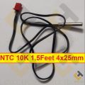 Cables With Temperature Sensor 10K NTC Thermistor Temperature Sensor Waterproof Probe 1.5 Feet 103 NTC Temperature Sensor. 