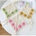 Sweet Crochet headband Charming Strap Hollow Triangle headband Headscarf Knitted hair scarf for Fashion accessory Daily wear Spring/summer accessory Gift for girls Hair styling tool. 