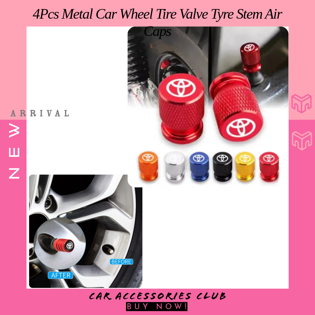 4Pcs Metal Car Wheel Tire Valve Tyre Stem Air Caps Airtight Cover For Toyota