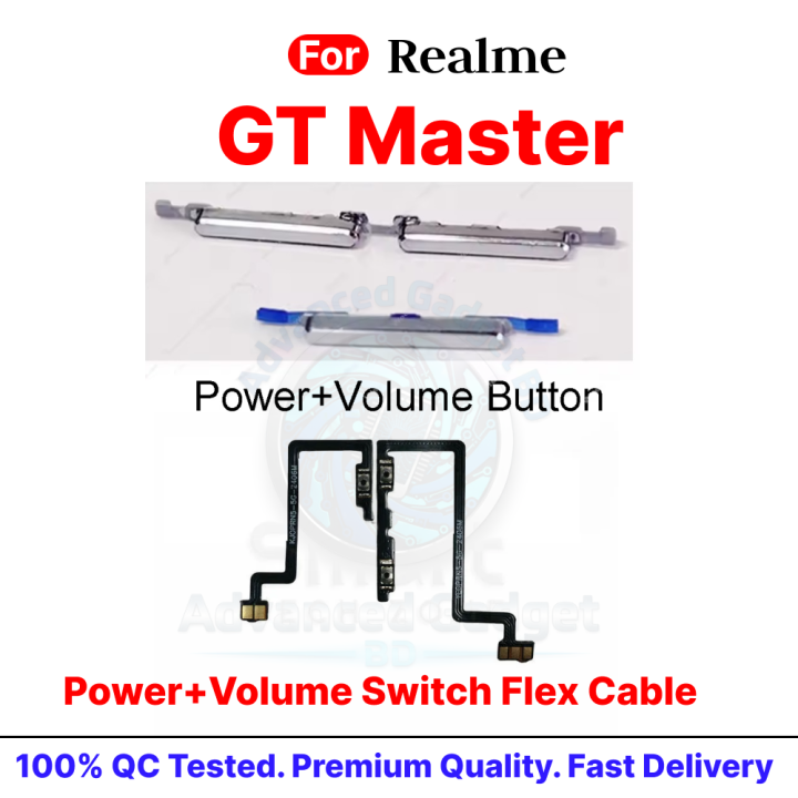 For Realme GT Master Side Control Volume Button + Power ON / OFF External Switch Flex Cable Button Key Replacement Part