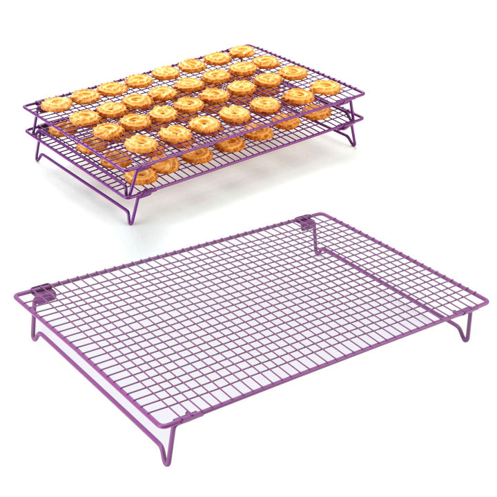 Cooling%20Net,%20Good%20Stability%20Durable%20Rust%20Resistant%20Baking%20Rack%20Non%20Stick%20Coating%20Iron%20for%20Dessert%20Shop%20-%20Image%203