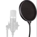 Wind Pop Filter For Microphone With Adjustable Arm.