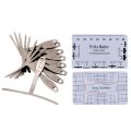 ICQURBT 2Pcs String Winder Tuning Peg Puller Replace Electric Drill with Guitar String Action Ruler, 9 Understring Radius Gauge. 