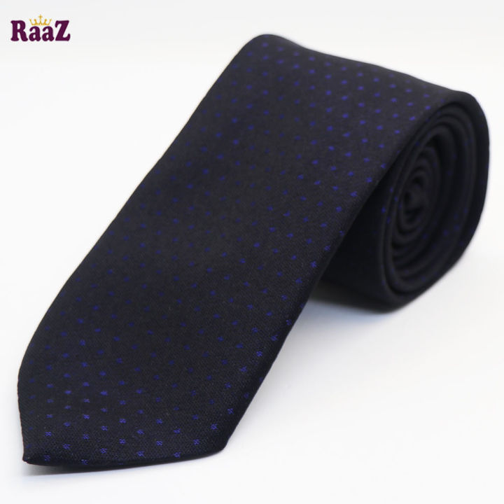 Navy%20Blue%20Dot%20Men%20Premium%20Embroidery%20Cotton%20Silk%20Neck%20Tie%20-%20Image%202