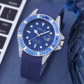 Men Sports Silicone Rhinestone Watch.