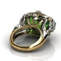 HOYON 14K Yellow Gold Color Emerald Gemstone Ring for Women Fine Anillos De Anel Bijoux Femme Jewellery Bizuteria Jade Free Ship. 