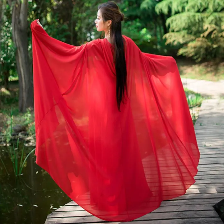 2023Summer%20New%20Chiffon%20Cloak%20Hooded%20Sunscreen%20Cardigan%20Vacation%20Beach%20Fairy%20Lace-up%20Sleeveless%20Long%20Cape%20-%20Image%205