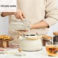 2.5L Teapot Stainless Steel Whistling Tea Kettle Stovetops Food Grade Tea Pot With Heat-Proof Handle For Gas Induction Cookers-2.5L. 