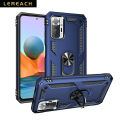 Lereach For Xiaomi Redmi Note 10 Pro / Note 10 Pro Max / Note 10 Pro Mobile Phone Case TUP+PC Hard Ring Car Ring Bracket Shockproof Back Cover. 