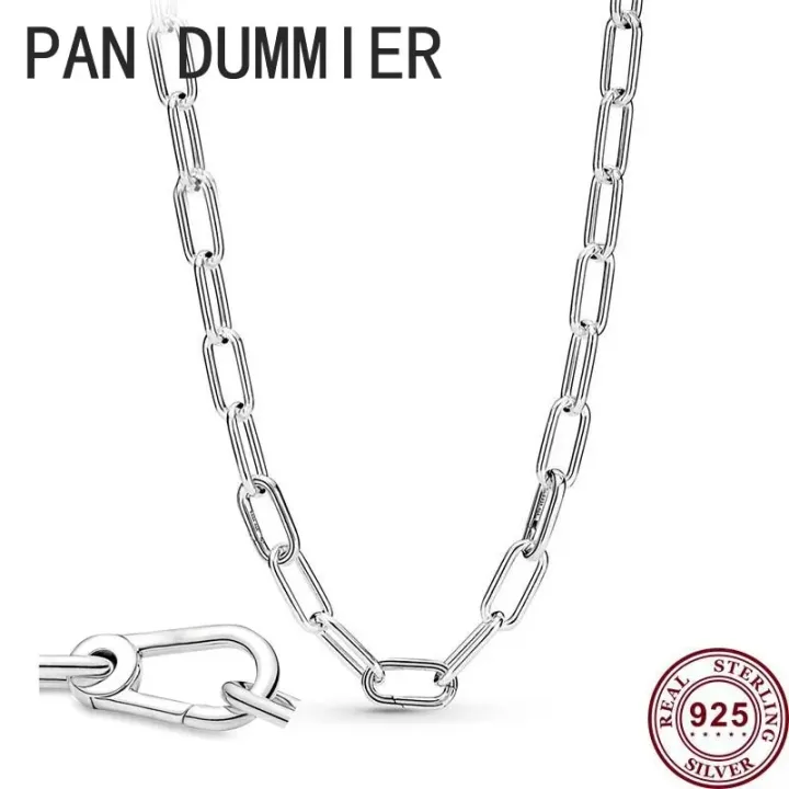 New%20Hot%20925%20Silver%20Exquisite%20Chain%20Link%20Me%20Series%20Women's%20Necklace%20Is%20Suitable%20For%20Original%20Pandoha%20High-quality%20Charm%20Jewelry%20-%20Image%204