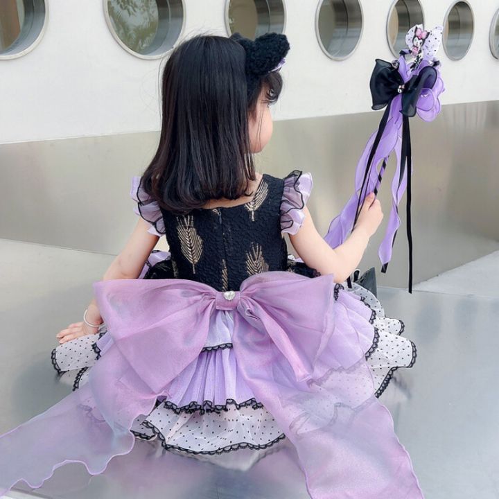 Kuromi%20clothing,%20girls%20princess%20summer%20new%20high-end%20Lolita%20children's%20dress,%20purple%20-%20Image%203